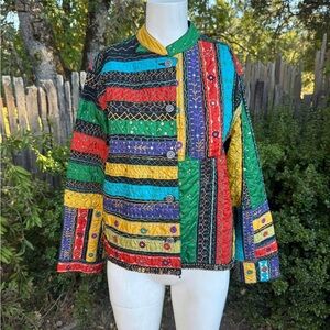 Vintage Colorful Patchwork Jacket